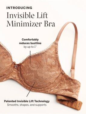 Victoria's Secret Invisible Lift Minimizer Bra - Nude